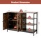 Costway 2-Door Industrial Kitchen Storage Cabinet Buffet Sideboard Open Shelves